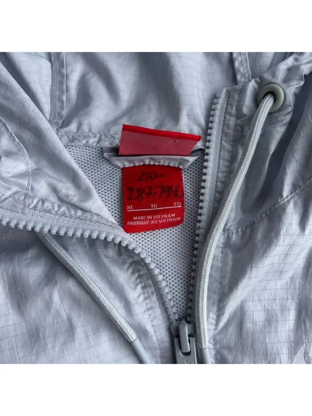 Vintage Nike Windrunner Track Jacket Full Zip Platinum White Colorblock Sz XL